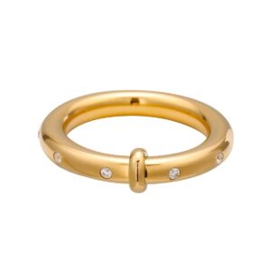 gold plated stainless steel fancy zircon ring anti tarnish tarnish free hypoallergenic waterproof jewellery Pakistan