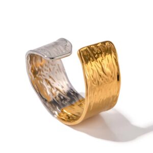 gold plated stainless steel fancy zircon ring anti tarnish tarnish free hypoallergenic waterproof jewellery Pakistan