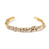 gold plated open zircon bangle bracelet tarnishfree, anti-tarnish, hypoallergenic waterproof jewellery