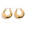 gold plated stainless steel hoops earrings anti tarnish tarnish free hypoallergenic waterproof jewellery