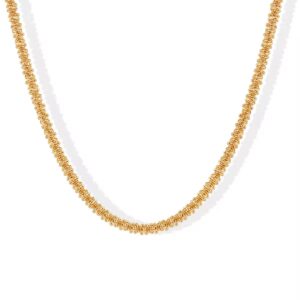 gold plated stainless steel classic chain necklace anti tarnish tarnish free hypoallergenic waterproof jewellery