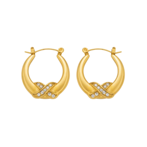 gold plated stainless steel hoops earrings hypoallergenic anti tarnish waterproof tarnish free jewellery earrings