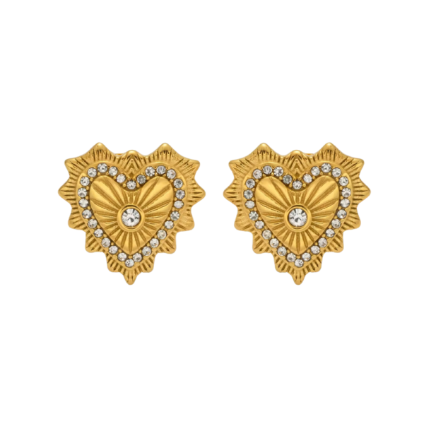 gold plated stainless steel stud earrings anti tarnish tarnish free hypoallergenic waterproof jewellery