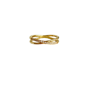 gold plated stainless steel fancy zircon ring anti tarnish tarnish free hypoallergenic waterproof jewellery Pakistan