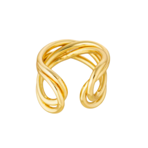 gold plated stainless steel fancy bold ring anti tarnish tarnish free hypoallergenic waterproof jewellery Pakistan