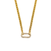 gold plated stainless steel zircon pendant necklace anti tarnish tarnish free hypoallergenic waterproof jewellery