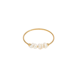 gold plated stainless steel fancy pearl ring anti tarnish tarnish free hypoallergenic waterproof jewellery Pakistan